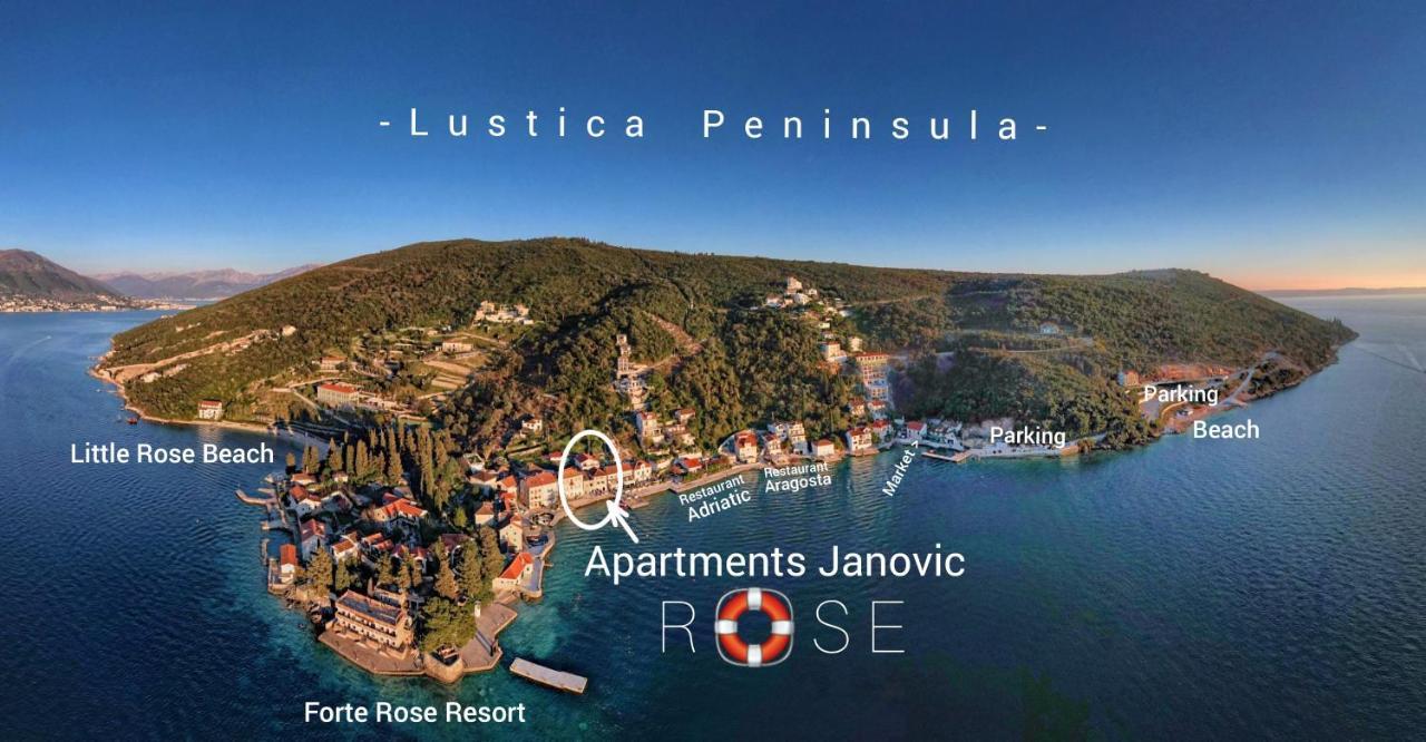 Rose - Apartmani Janovic Luštica Eksteriør billede
